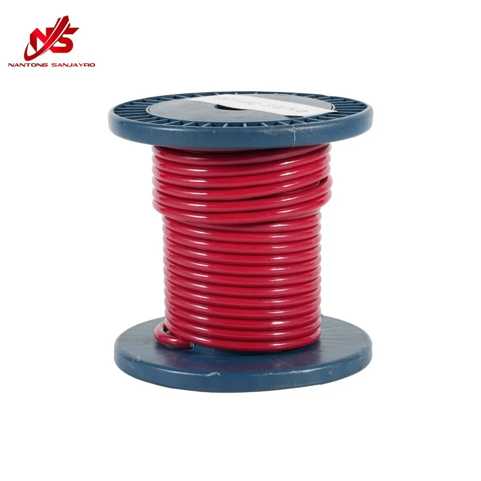 PVC PP PE TPU Coated Steel Wire Rope Blue Green Black Yellow Color suppliers